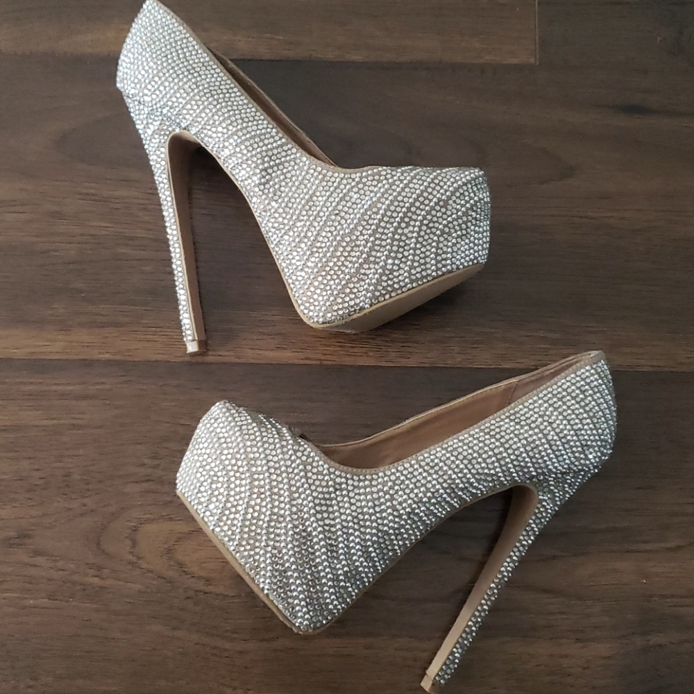 Steve Madden Dyvinal Bling Platform Heels 6.5